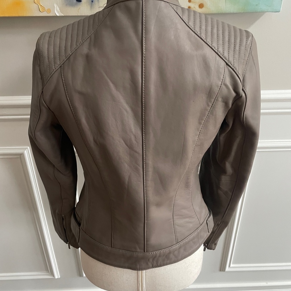 Cole Haan Leather Moto Jacket NWT - Picture 3 of 11